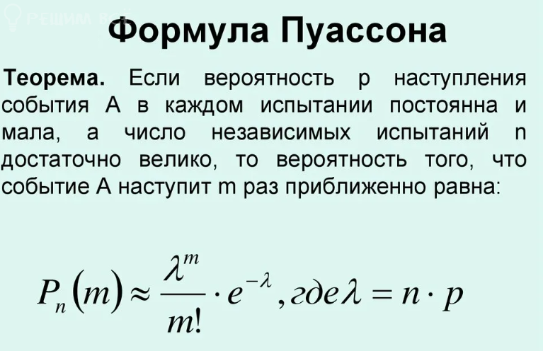 Вероятности появления заданного числа благоприятных исходов в схеме бернулли описываются