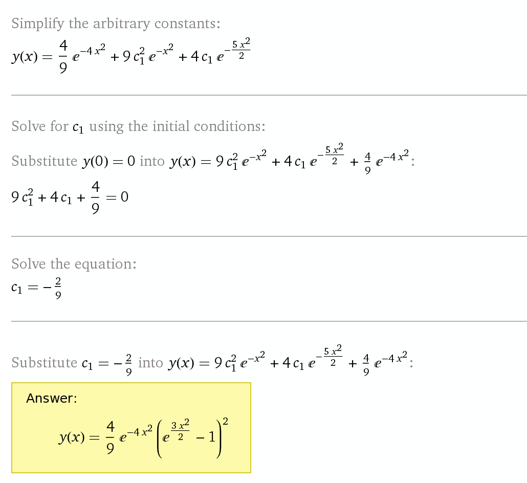 Решение дифференциальных уравнений y y 0