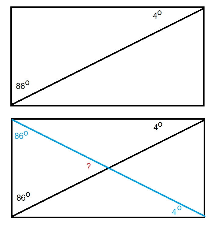 Диагональ прямоугольника образует угол 56 градусов