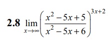 Lim x 3 x2 5x 3. Lim x-бесконечность x2-5x+6. Lim x стремится к бесконечности 1-2/x в степени x. Lim x стремится к бесконечности 2x+3/1-5x. Lim x стремится к бесконечности x2-5x+6.