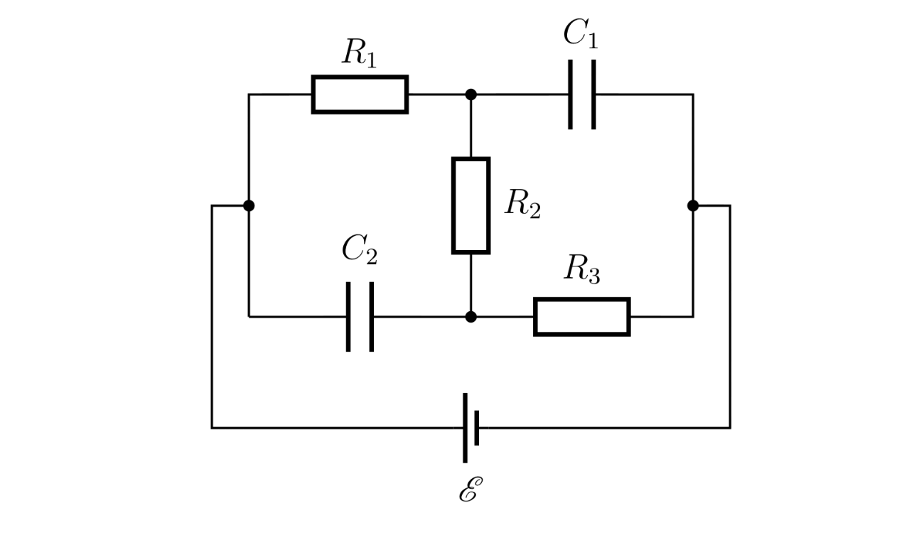 В электрической цепи схема которой изображена на рисунке определите показание амперметра